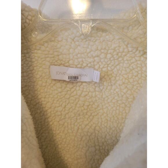 RTR sz Large Jonathan simkhai tan adelynn faux sherpa lined long sleeve jacket - Picture 6 of 7